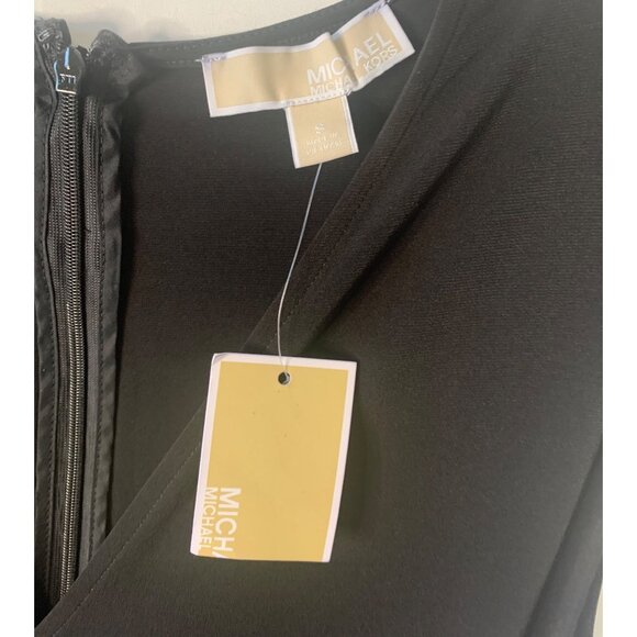 MICHAEL KORS Solid Black Sleeveless Wrap Front Women's Jumpsuit NWT Size Small - Picture 5 of 9